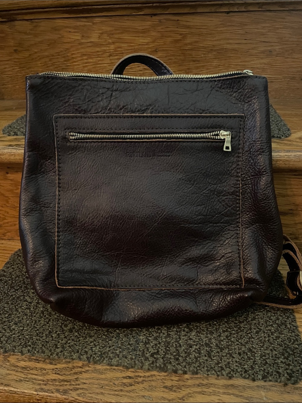 Portland Leather Backpack - Coldbrew